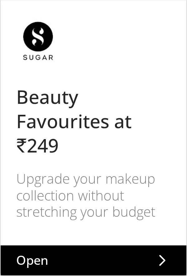 SUGAR Cosmetics ad creative: Beauty Favourites at 249 rupees